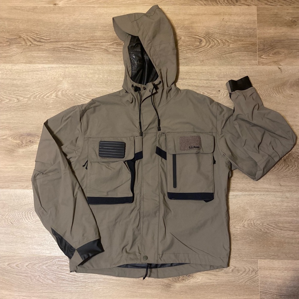 L.L. bean green army coat jacket - Picture 1 of 4